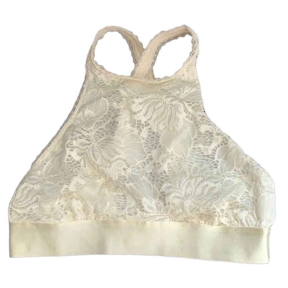 👙 Cream Lace Urban Outfitters Bralette - Size Medium